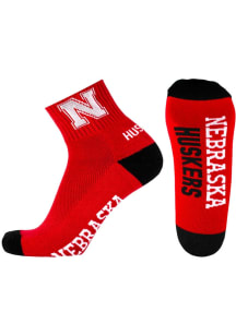 Nebraska Cornhuskers  Mens Quarter Socks
