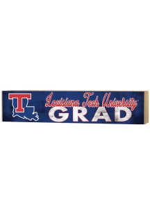 KH Sports Fan Louisiana Tech Bulldogs Grad graduation graphic Sign - Blue
