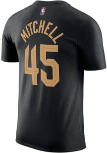 Donovan Mitchell Cleveland Cavaliers Black Statement Short Sleeve Player T Shirt