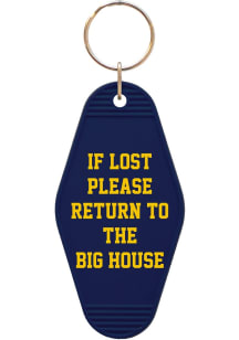 Michigan Wolverines Motel Keychain - Navy Blue