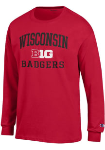 Champion Wisconsin Badgers Red Big Ten Jersey Long Sleeve T Shirt