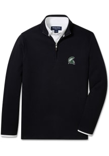 Mizzen+Main Michigan State Spartans Mens Black KPI Long Sleeve Qtr Zip Pullover