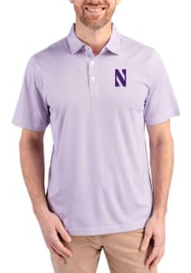 Cutter and Buck Northwestern Wildcats Mens Purple Pike Symmetry Short Sleeve Polo