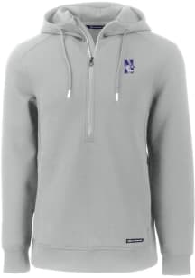 Cutter and Buck Northwestern Wildcats Mens Ash Roam Hood