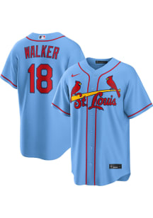 Jordan Walker St Louis Cardinals Mens Replica Alt Jersey - Light Blue