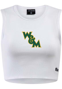 Hype and Vice William & Mary Tribe Womens White Cutoff Tank Top