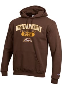Champion Western Michigan Broncos Mens Brown Arch Pill Class of 2026 Powerblend Long Sleeve Hoodie