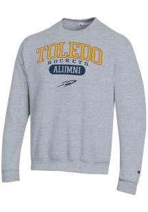 Champion Toledo Rockets Mens Grey Pill Box Alumni Powerblend Long Sleeve Crew Sweatshirt