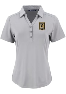 Cutter and Buck Los Angeles FC Womens Grey Forge Eco Polo Short Sleeve Polo Shirt