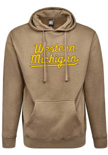 Western Michigan Broncos Mens Khaki WMU Script Long Sleeve Hoodie