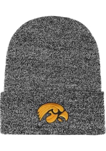 LogoFit Iowa Hawkeyes Black Bueller Mens Knit Hat
