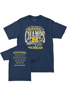 Michigan Wolverines Youth Navy Blue 2026 National Champs Net Fashion Player Tee