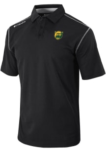 Columbia Baylor Bears Mens Black Heat Seal Omni Wick Shotgun Short Sleeve Polo