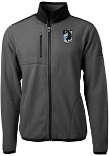 Cutter and Buck Minnesota United FC Mens Graphite Cascade Sherpa Light Weight Jacket