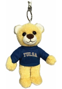 Tulsa Golden Hurricane 4.5inch Fluffy Bear Keychain - Blue