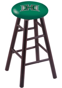 Hawaii Warriors Round Cushion Maple Pub Stool - Brown