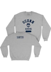 Isabelle Santos UConn Huskies Mens Grey NIL Varsity Player Crew