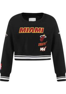 Pro Standard Miami Heat Girls Black Retro Classics Long Sleeve T-Shirt