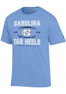 Champion North Carolina Tar Heels Carolina Blue 2026 Football Schedule Short Sleeve T Shirt
