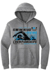 Summit Sportswear Big Ten Mens Graphite 2026 Women's Swimming & Diving Championships Long Sleeve H..