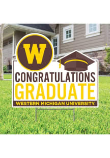 Western Michigan Broncos Congratulations Graduate Yard Sign - White