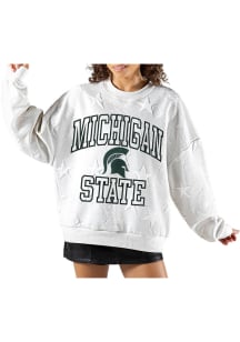 Gameday Couture Michigan State Spartans Womens White Big Play Energy Crew Sweatshirt