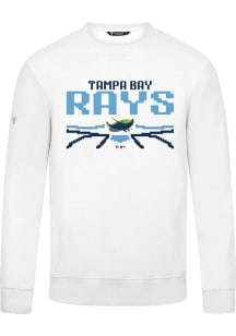 Levelwear Tampa Bay Rays Mens White Zane Arcade Long Sleeve Crew Sweatshirt