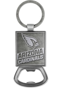 Arizona Cardinals Double Sided Pewter Bottle Opener Keychain - Grey