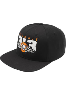 Detroit Pistons Black Detroit Bad Boys 313 Mens Snapback Hat