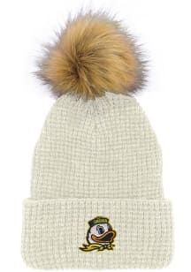 LogoFit Oregon Ducks White Belgian Womens Knit Hat
