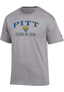 Champion Pitt Panthers Grey Font Class of 2028 Jersey Short Sleeve T Shirt