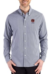 Cutter and Buck Auburn Tigers Mens Navy Blue Alumni Skyline Long Sleeve Dress Shirt