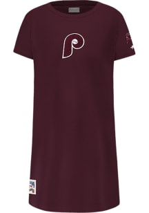 Pro Standard Philadelphia Phillies Girls Maroon Classic Essentials Short Sleeve Dress