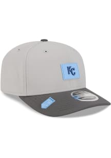 New Era Kansas City Royals RH Exclusive 2026 Clubhouse 9SEVENTY Stretch Snap Adjustable Hat - Grey