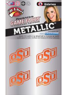 Oklahoma State Cowboys Metallic 4pk Tattoo