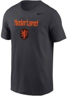 Nike Netherlands National Team Anthracite Wordmark Short Sleeve T Shirt