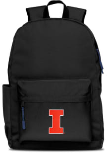 Illinois Fighting Illini Black Campus Laptop Backpack