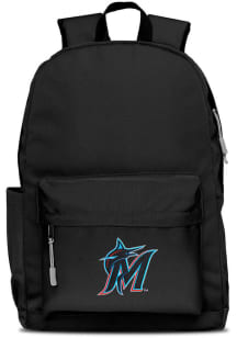 Miami Marlins Black Campus Laptop Backpack