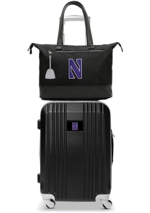Northwestern Wildcats Black Set with Laptop Tote Luggage