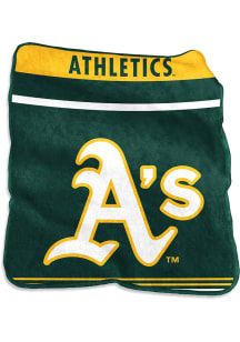 Oakland Athletics Primary Raschel Raschel Throw Blanket - Green