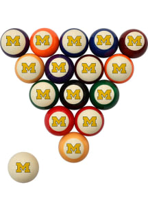 Michigan Wolverines Team Logo Billiard Balls