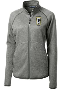 Cutter and Buck Columbus Crew Womens Grey Mainsail Long Sleeve Full Zip Jacket