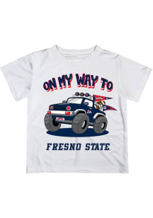 Vive La Fete Fresno State Bulldogs Toddler White On My Way Short Sleeve T-Shirt