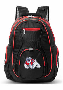 Fresno State Bulldogs Black 19 Laptop Red Trim Backpack