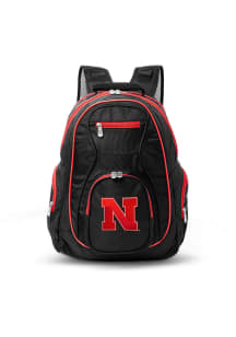 Nebraska Cornhuskers Black 19 Laptop Red Trim Backpack