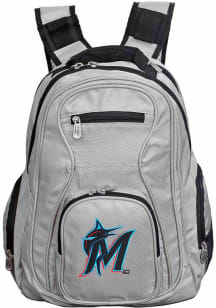 Miami Marlins Grey 19 Laptop Backpack