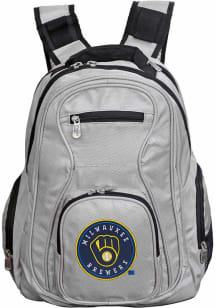 Milwaukee Brewers Grey 19 Laptop Backpack