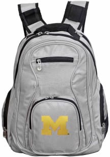 Michigan Wolverines Grey 19 Laptop Backpack