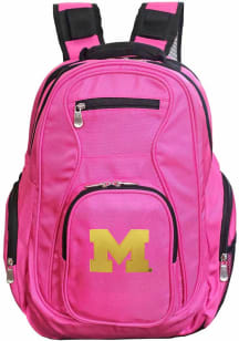 Michigan Wolverines Pink 19 Laptop Backpack