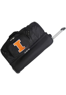Illinois Fighting Illini Black 27 Rolling Duffel Luggage